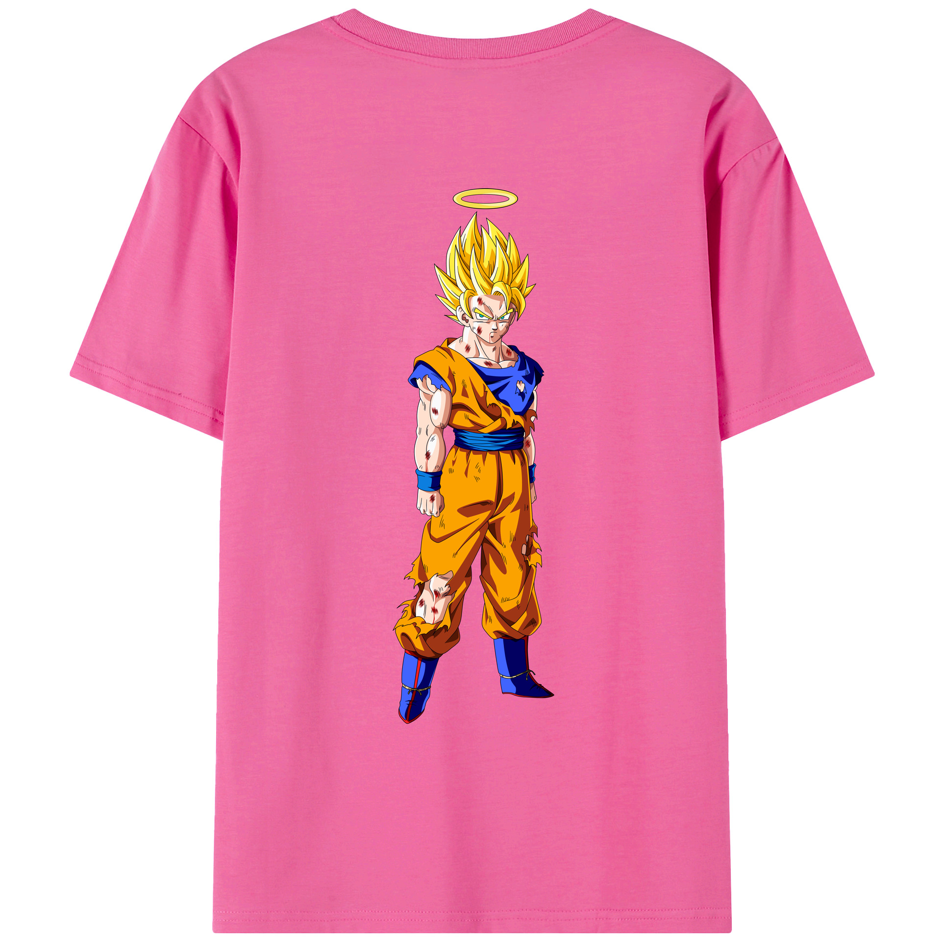 （画像用） ドラゴンボール 孫悟空（そん ごくう）Son Goku カカロット DRAGON BALL Kakarotto レディース半袖Tシャツ(バックプリント)